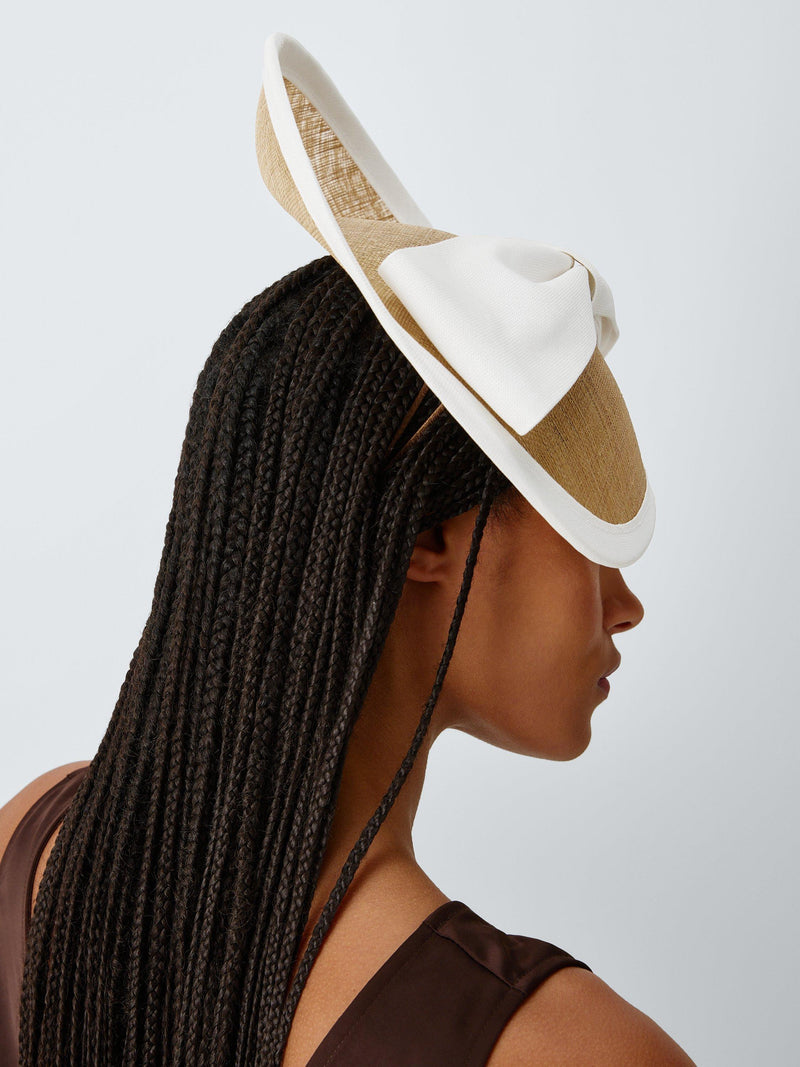Whiteley wisteria contrast bind disc fascinator (British brand)