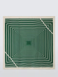 John Lewis silk scarf geometric stripe green 90x90cm, UK version