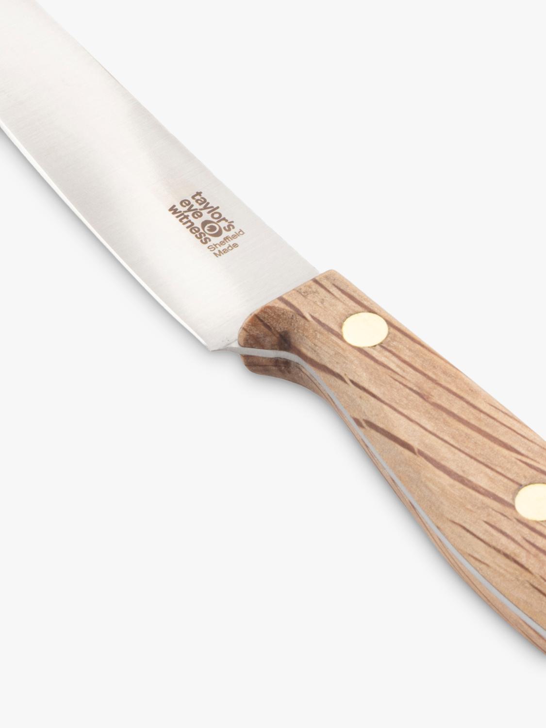 Taylor's Eye Witness Heritage Oak utility knife 12cm, UK version