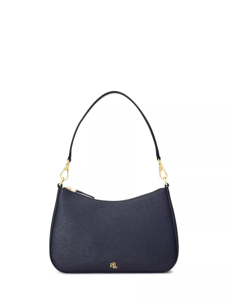 Ralph Lauren Danni 26 Crosshatch Leather Shoulder Bag