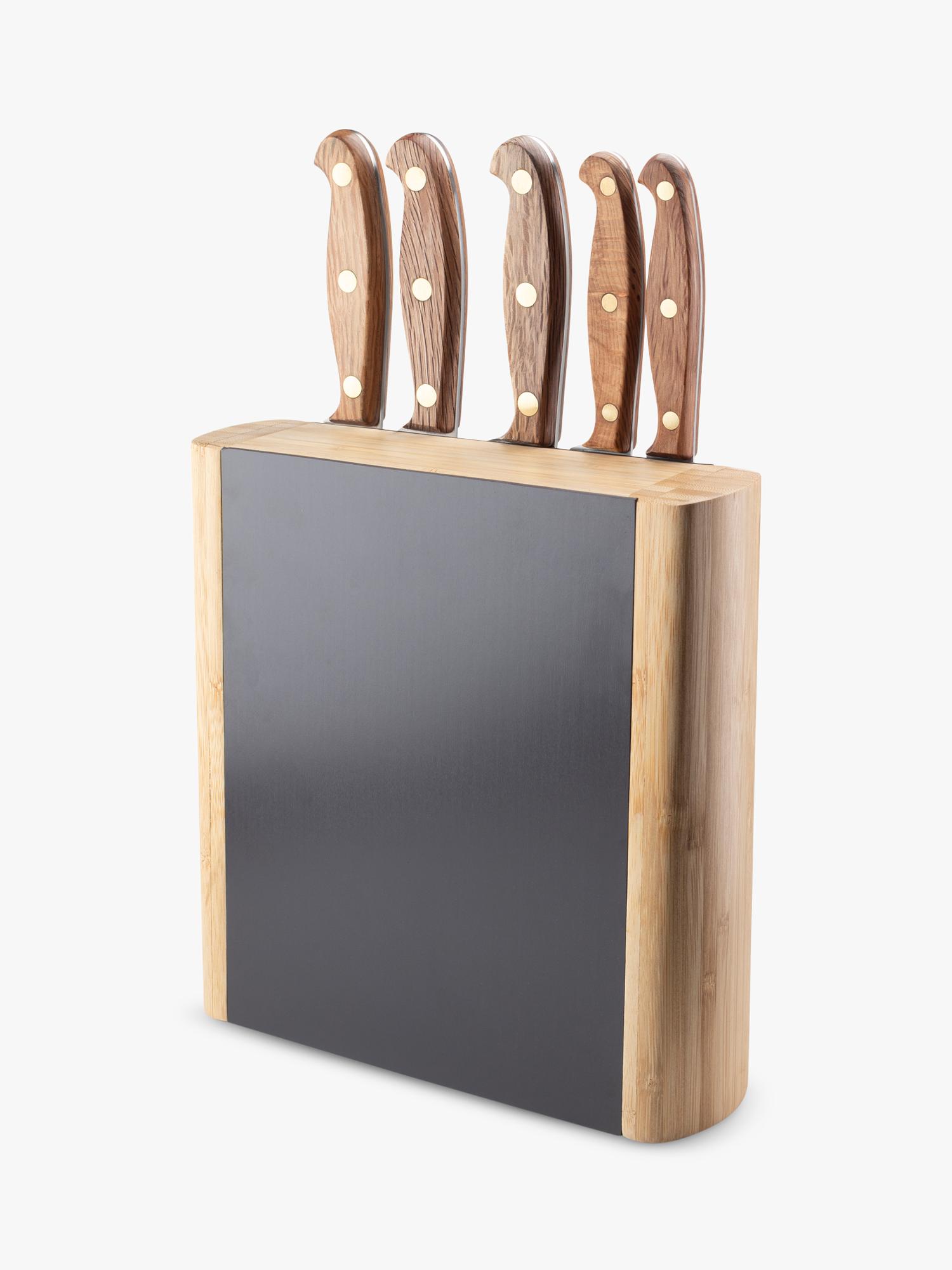 Taylor's Eye Witness Heritage Oak 5-piece bamboo knife block, UK version