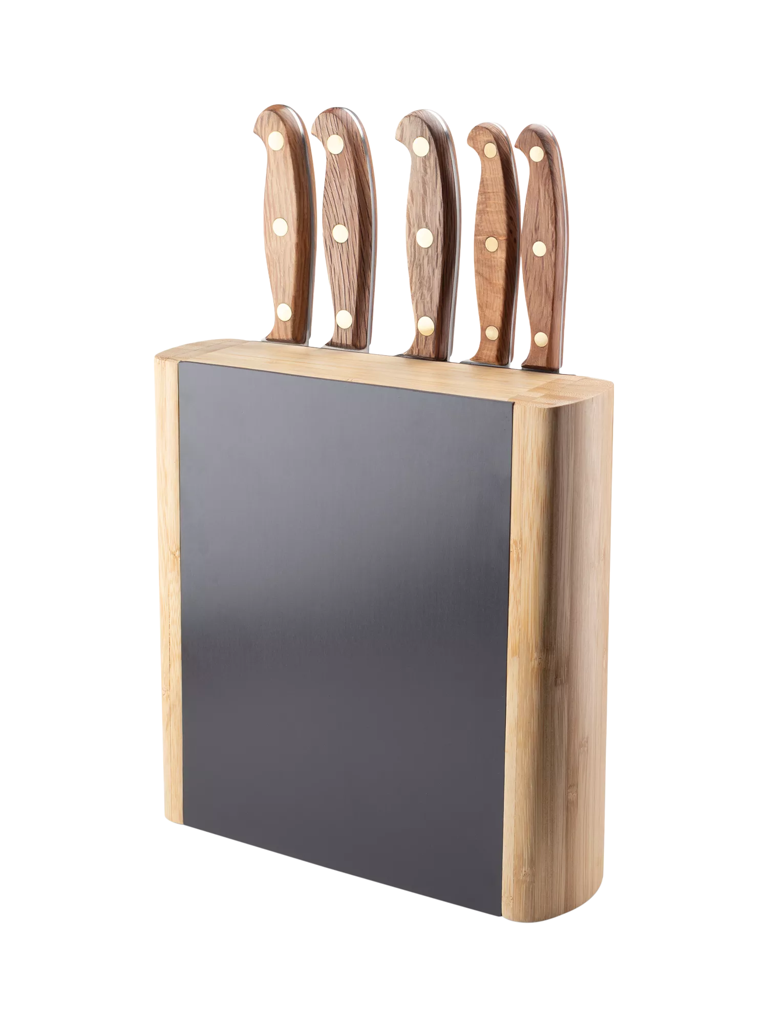 Taylor's Eye Witness Heritage Oak 5-piece bamboo knife block, UK version