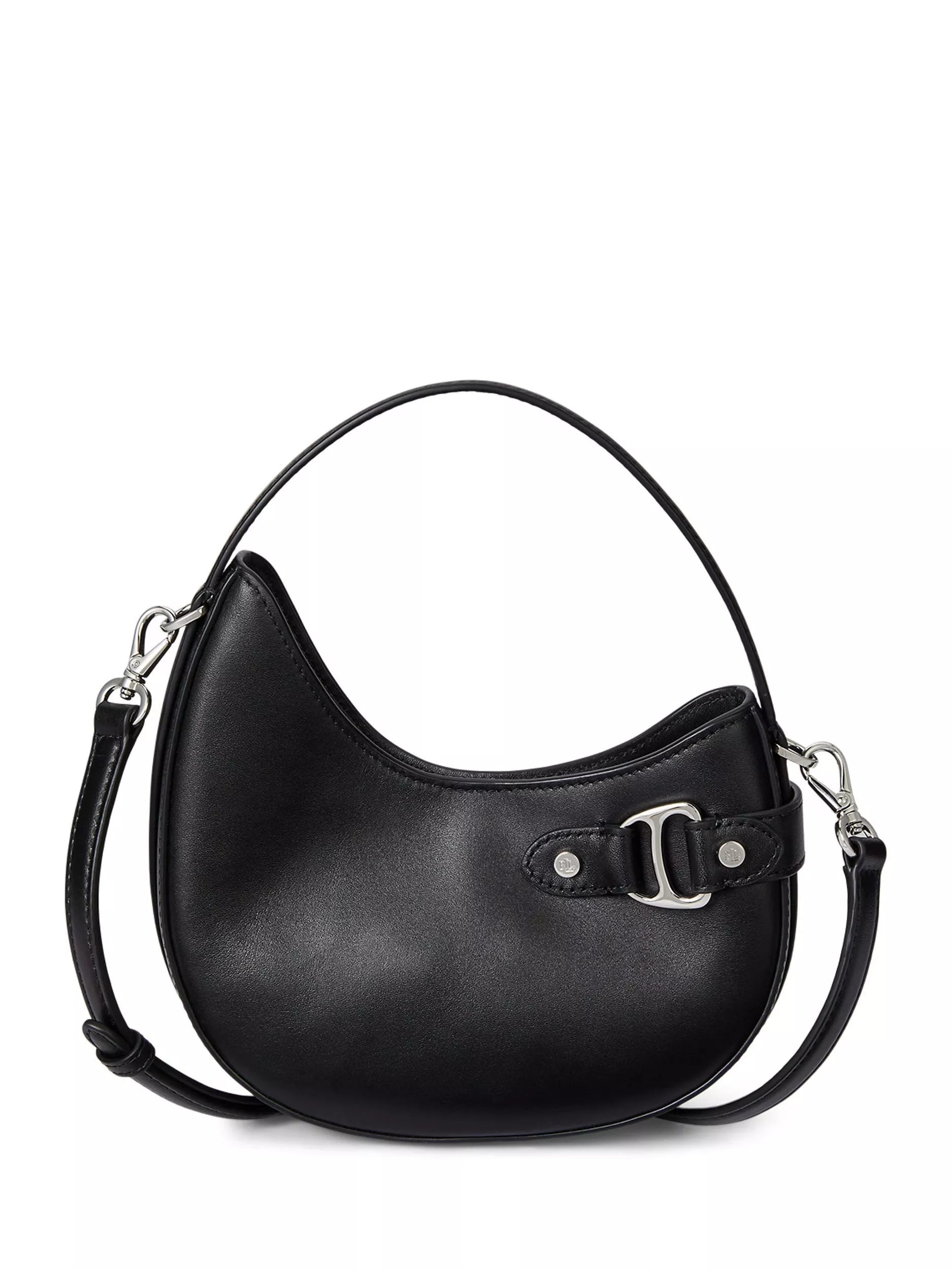 Ralph Lauren Tasha leather crossbody bag black (British brand)
