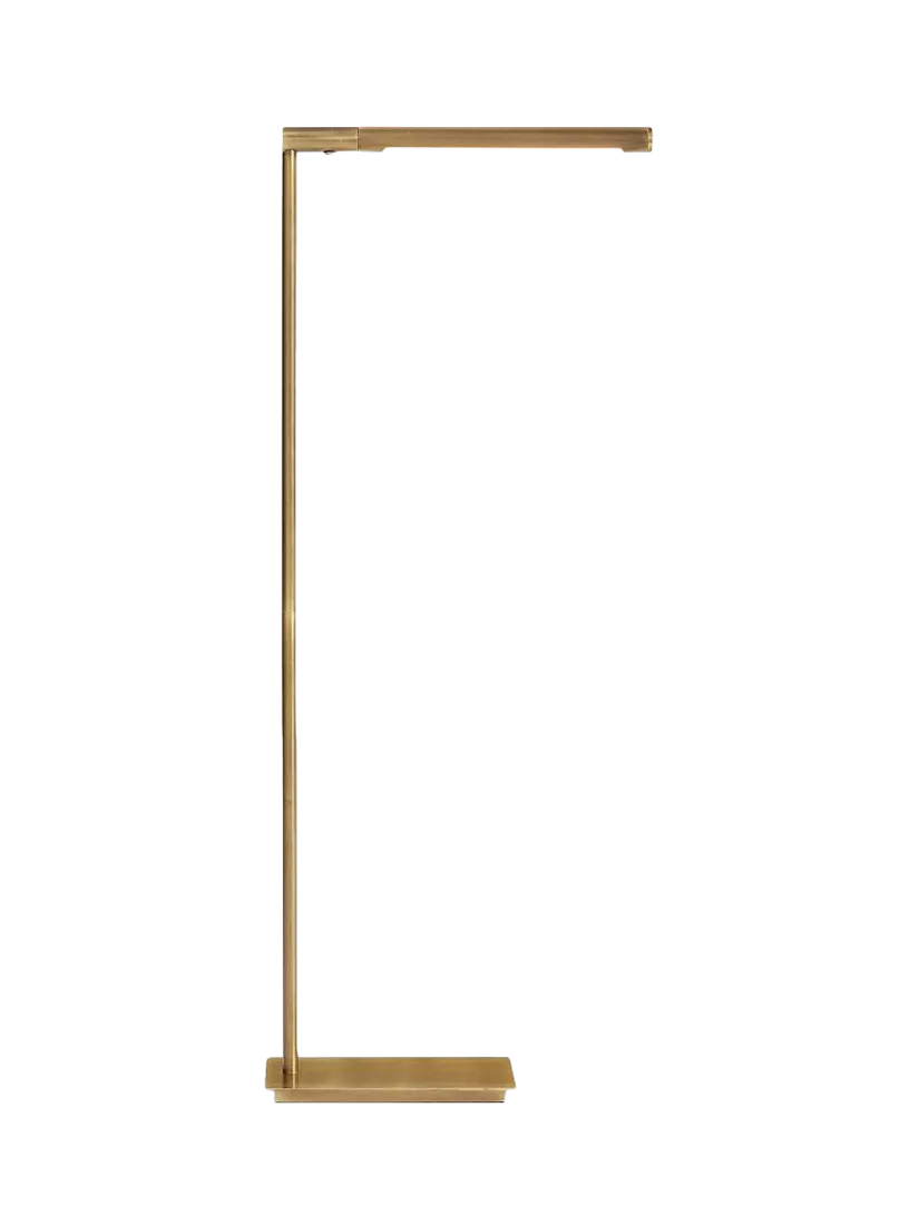 Pottery Barn Lawrence floor lamp vintage brass, imported from the UK