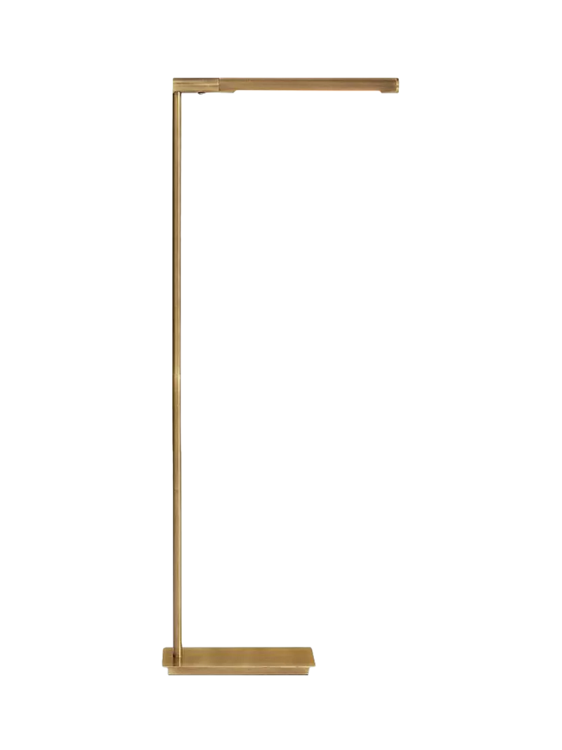 Pottery Barn Lawrence floor lamp vintage brass, imported from the UK