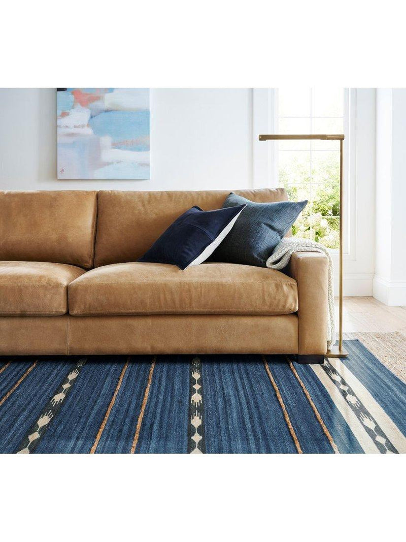 Pottery Barn Lawrence floor lamp vintage brass, imported from the UK
