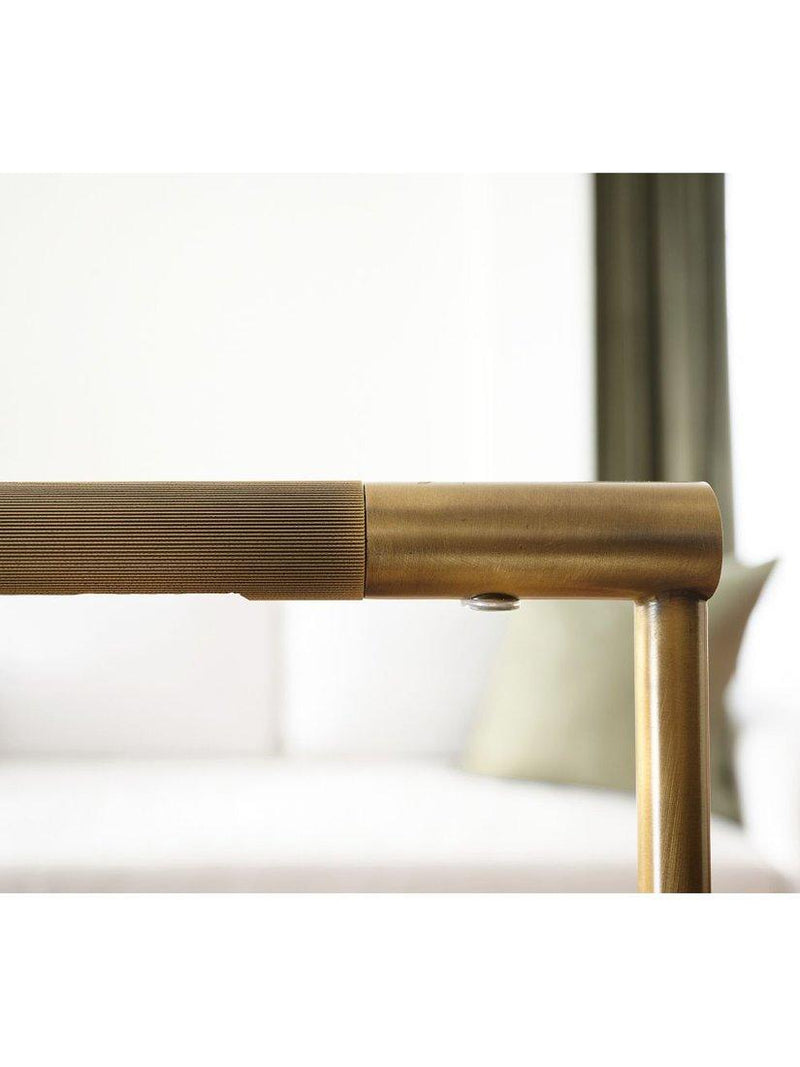 Pottery Barn Lawrence floor lamp vintage brass, imported from the UK