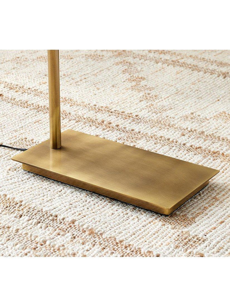 Pottery Barn Lawrence floor lamp vintage brass, imported from the UK