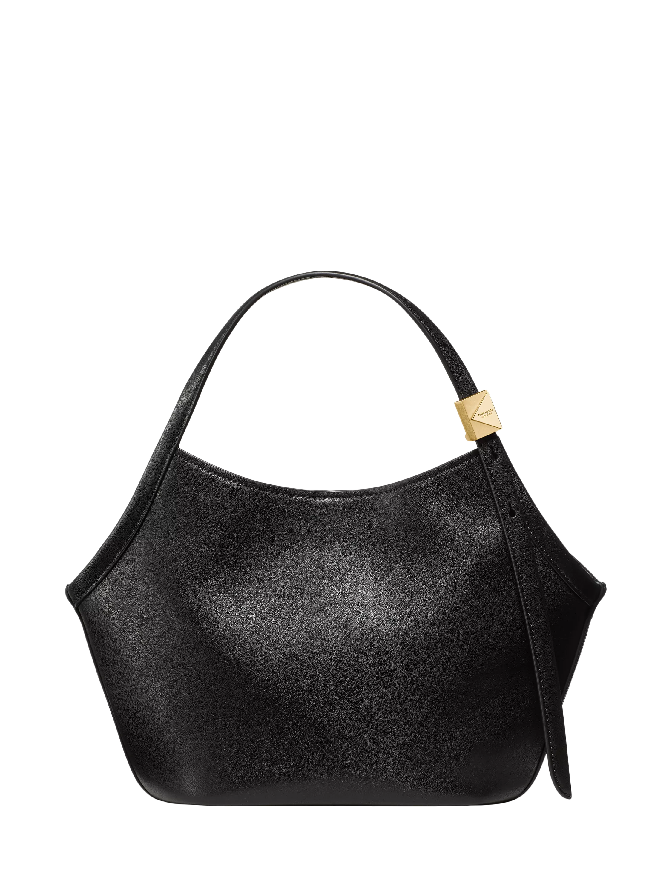 kate spade new york Deco Small Leather Tulip Tote Bag, Black