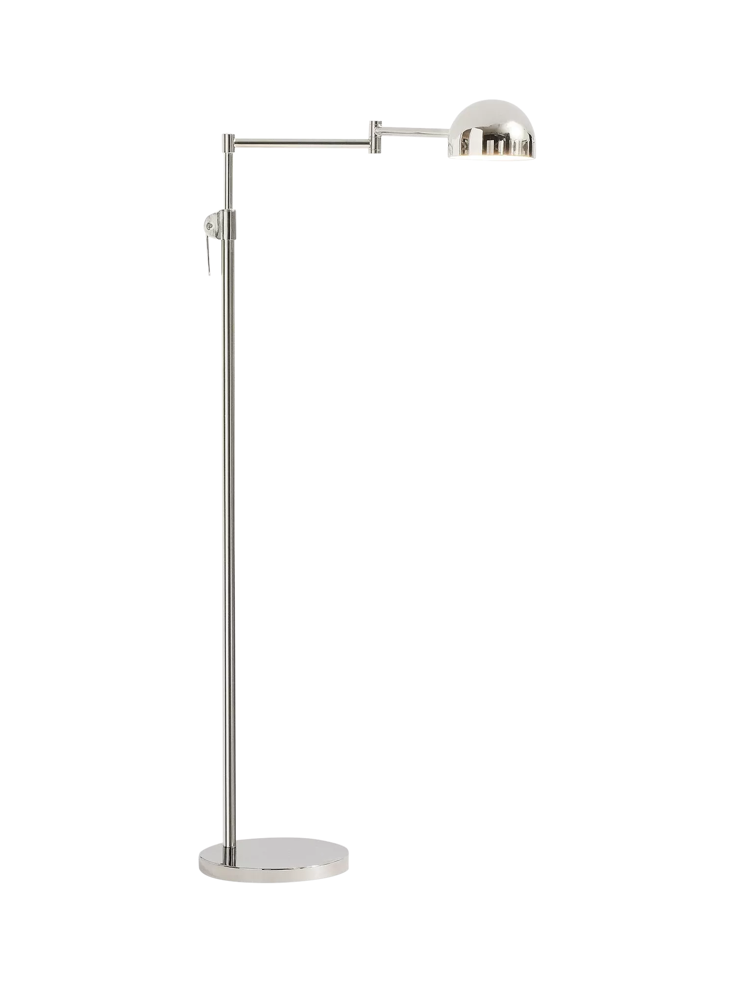 Pottery Barn Sherman floor lamp polished nickel, imported from the UK