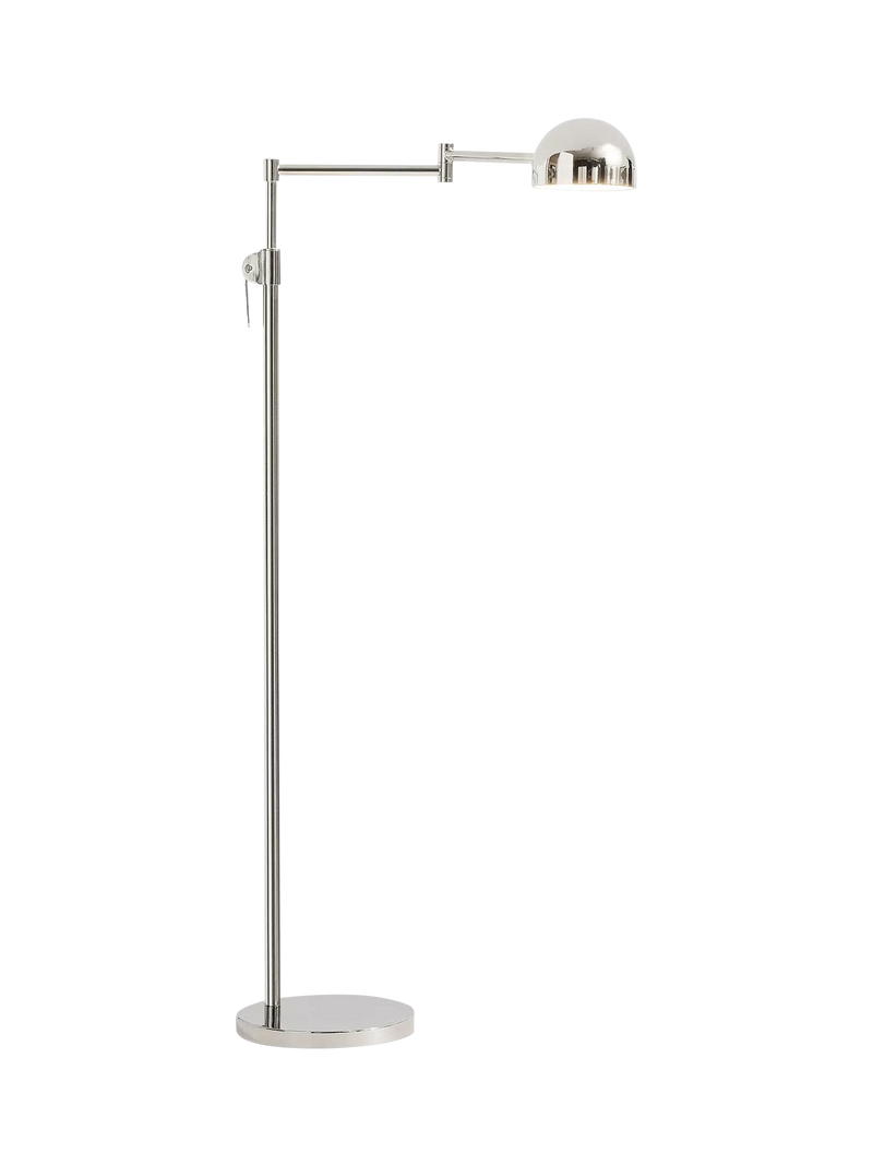 Pottery Barn Sherman floor lamp polished nickel, imported from the UK