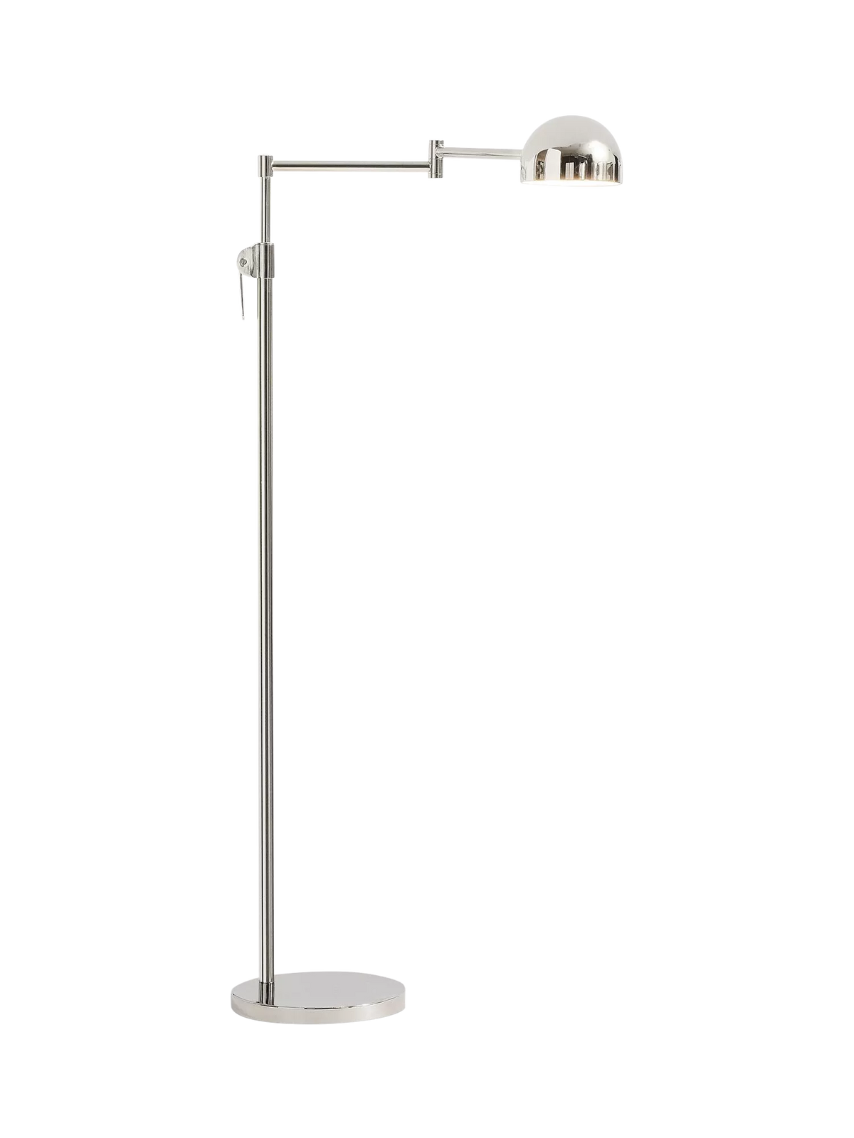 Pottery Barn Sherman floor lamp polished nickel, imported from the UK