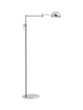 Pottery Barn Sherman floor lamp polished nickel, imported from the UK