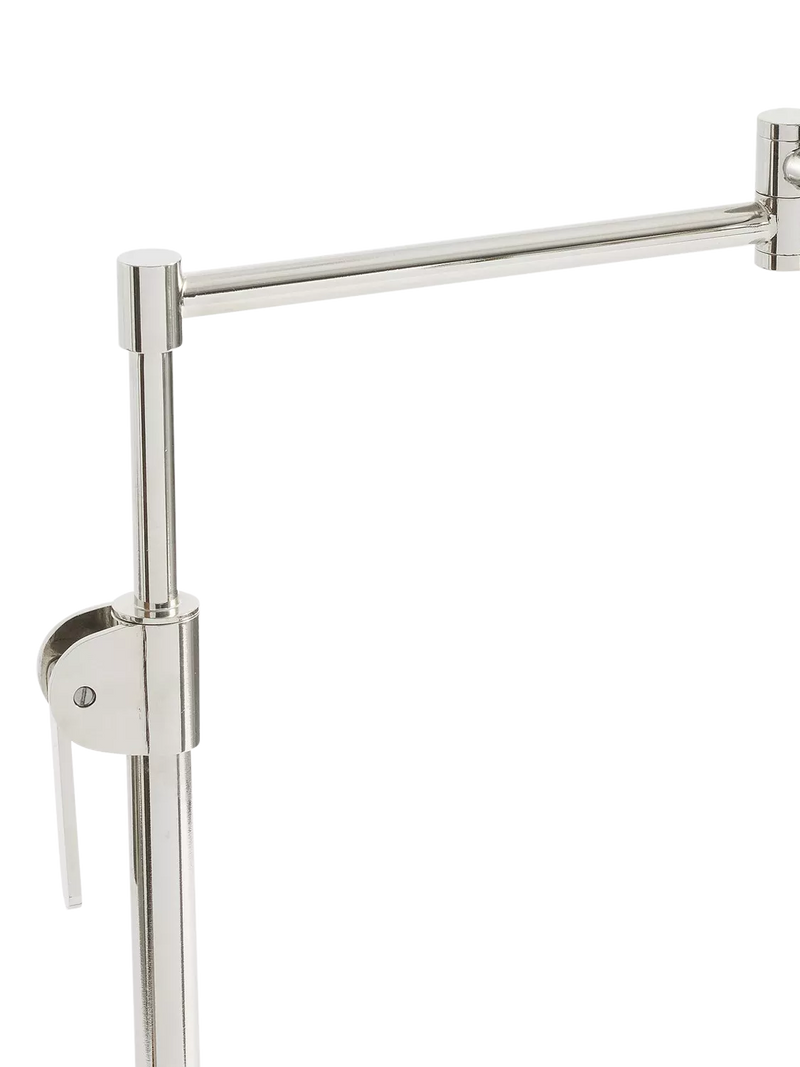 Pottery Barn Sherman floor lamp polished nickel, imported from the UK