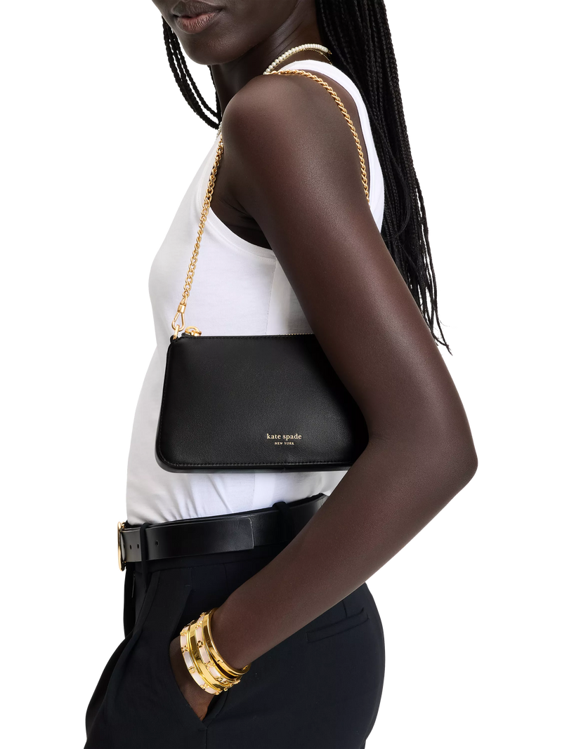 kate spade new york Grace leather pochette black, UK version