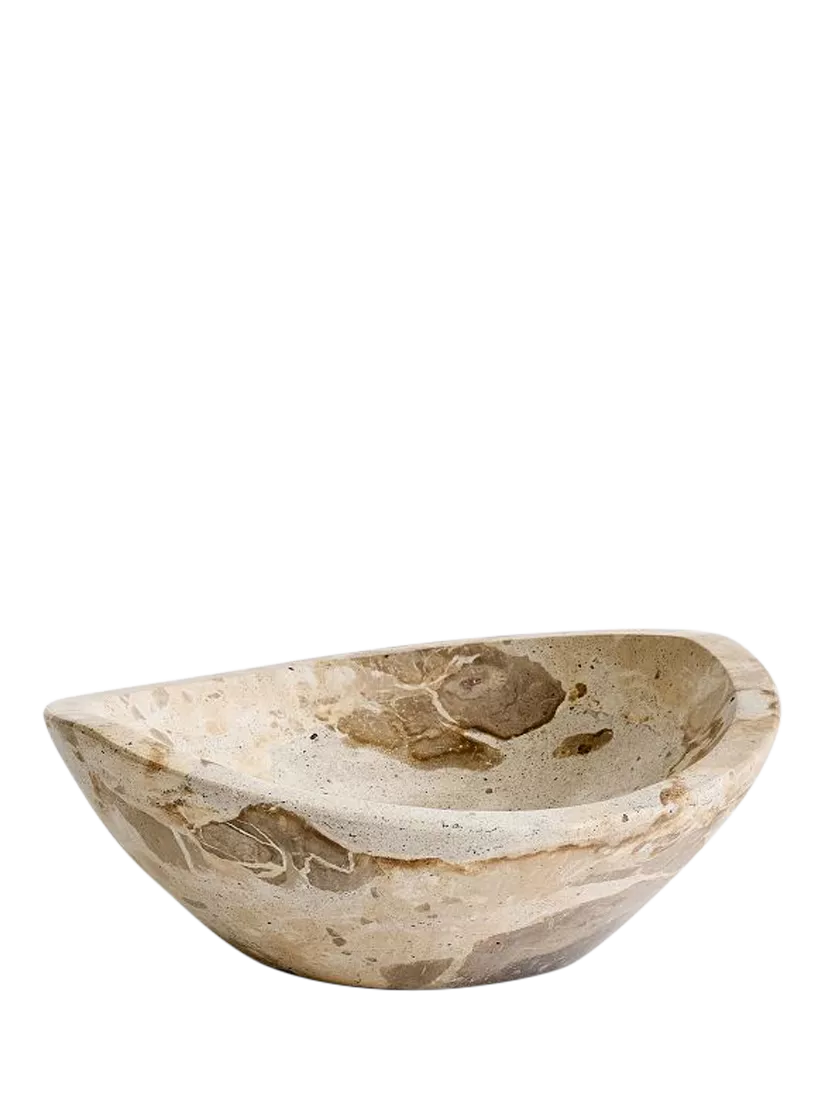 Pottery Barn decorative marble bowl Natural 23cm, imported from the UK