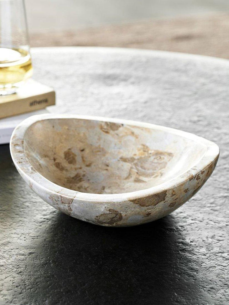 Pottery Barn decorative marble bowl Natural 23cm, imported from the UK