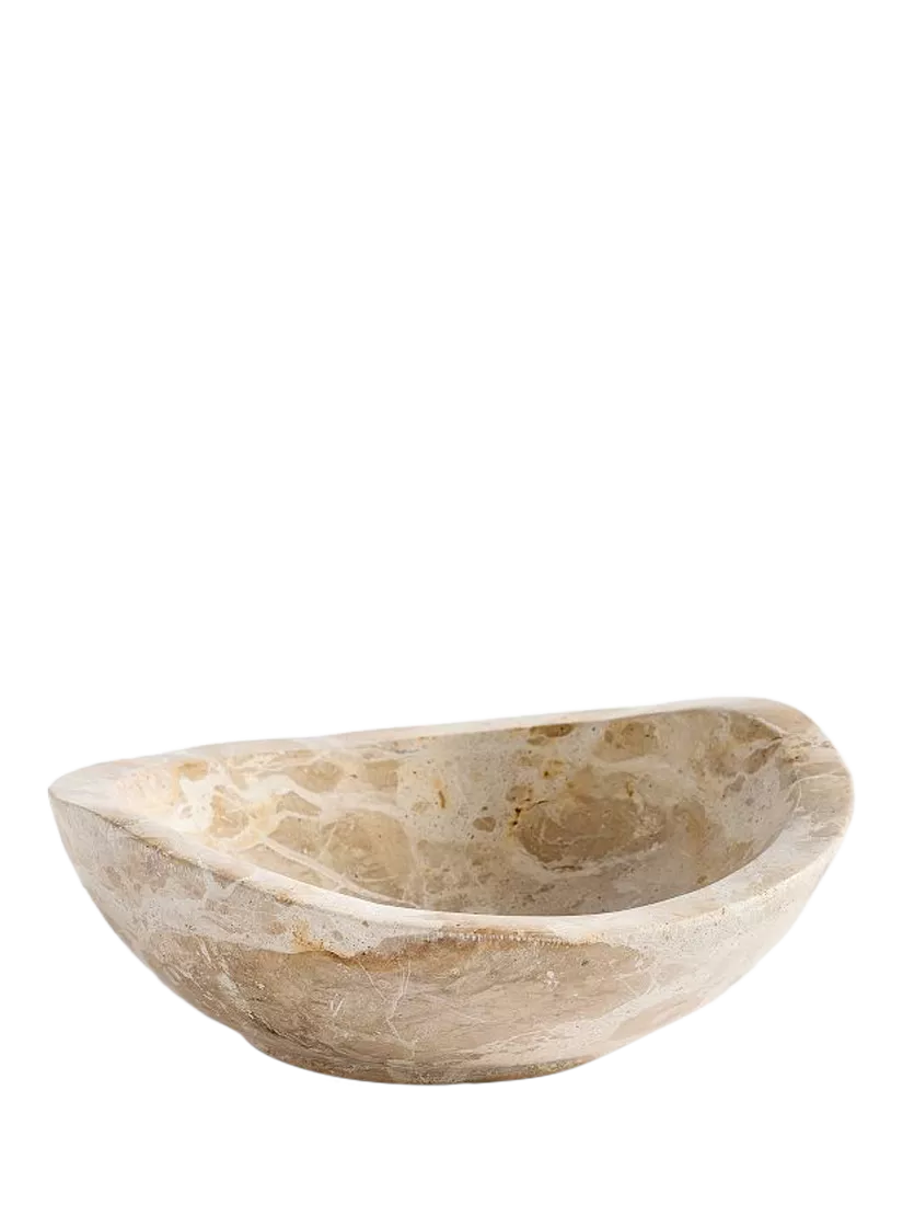 Pottery Barn Decorative Marble Bowl, Natural