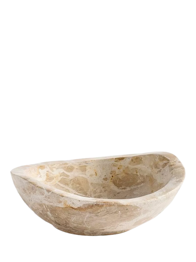 Pottery Barn Decorative Marble Bowl, Natural