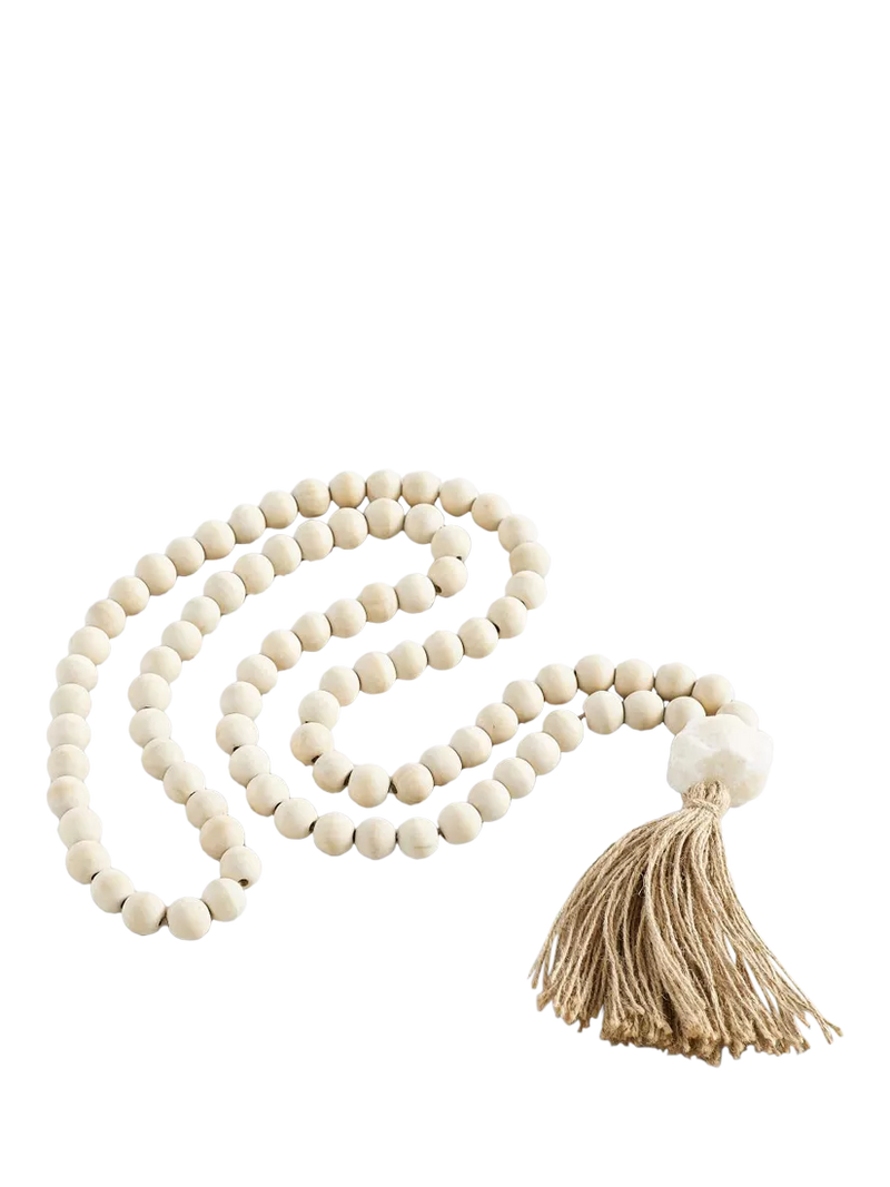 Pottery Barn mango wood contentment beads - British product