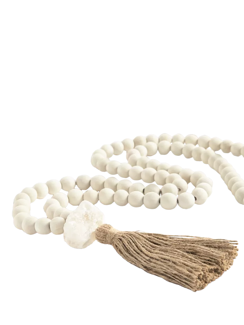 Pottery Barn mango wood contentment beads - British product
