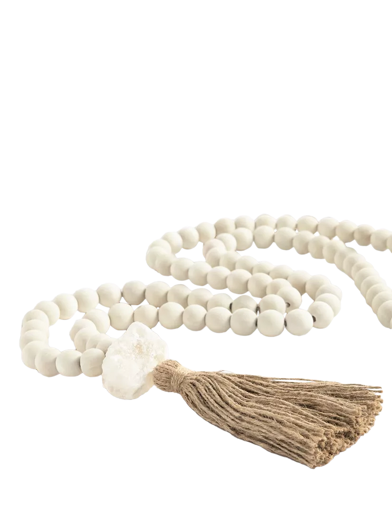 Pottery Barn mango wood contentment beads - British product