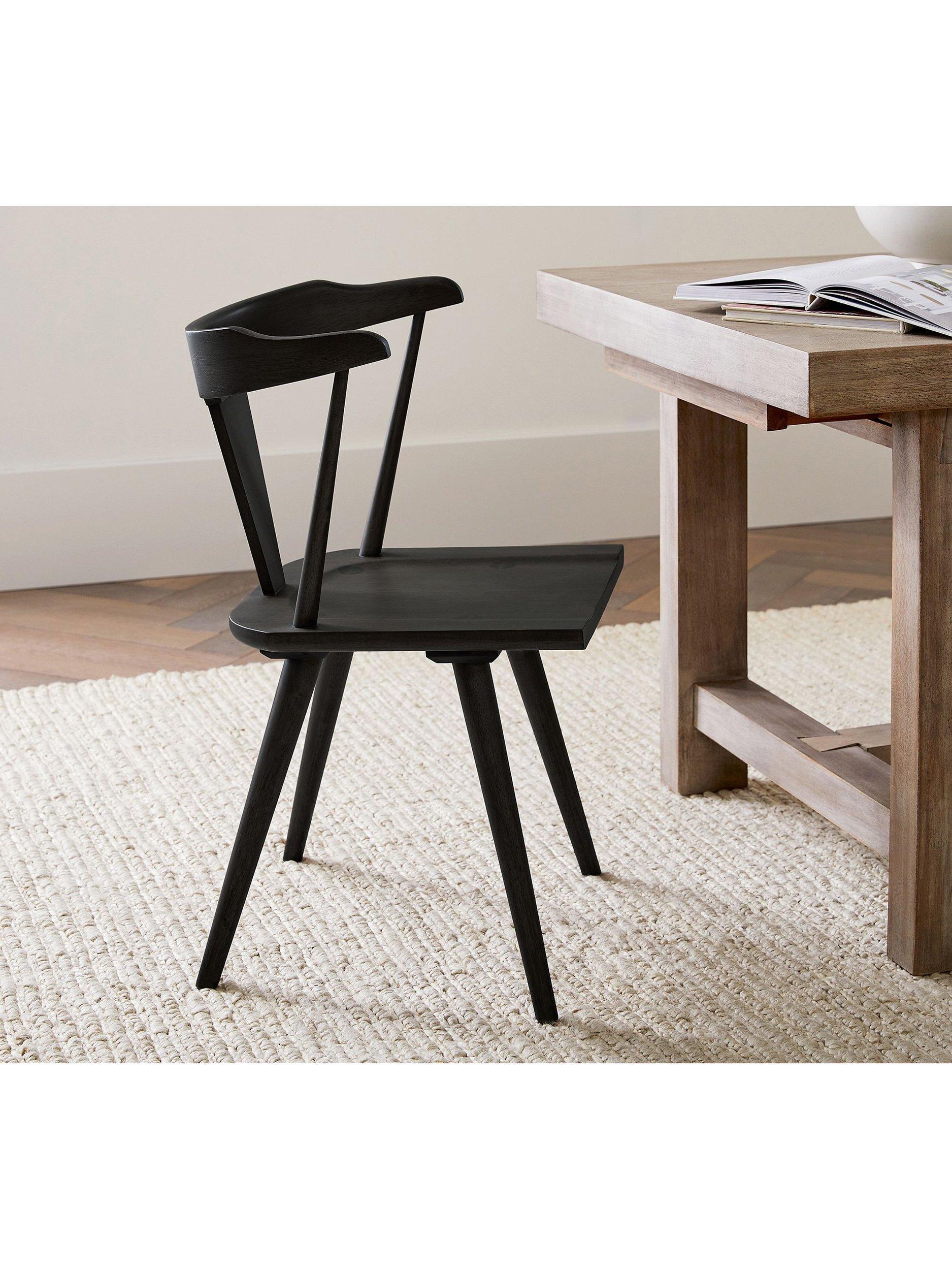 Pottery Barn Westan dining chair set of 2 black, imported from the UK