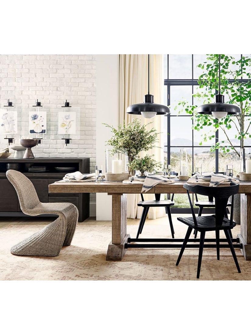 Pottery Barn Westan dining chair set of 2 black, imported from the UK