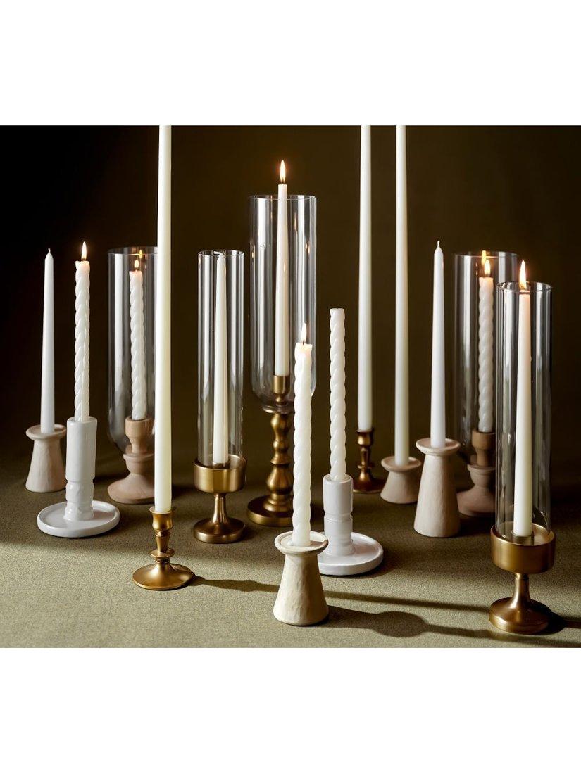 Pottery Barn artisan clay candleholder natural large, UK version