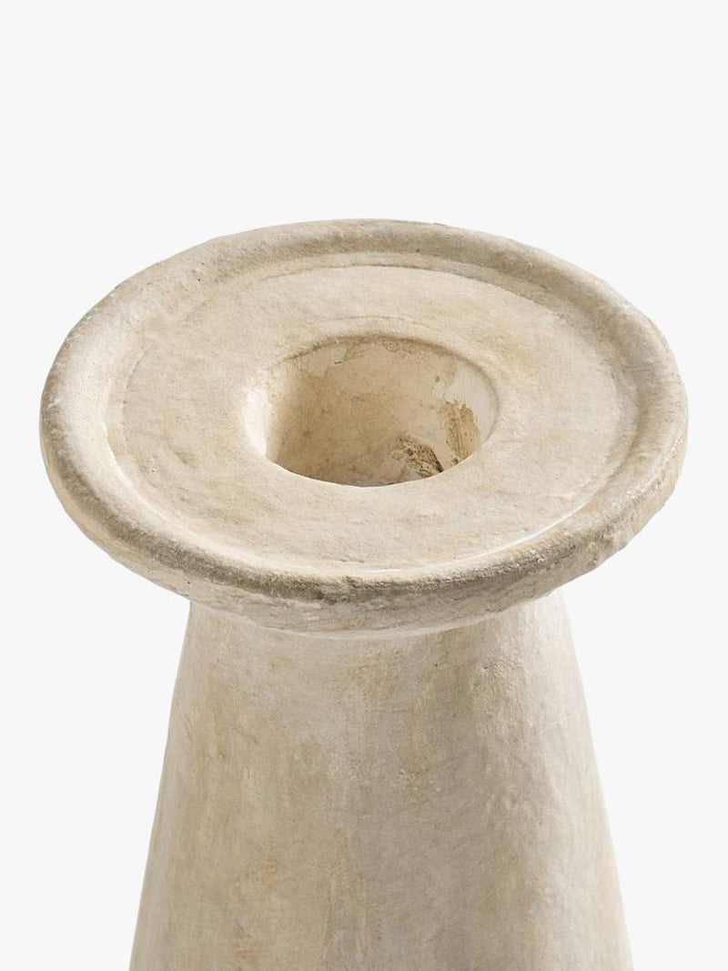 Pottery Barn artisan clay candleholder natural large, UK version
