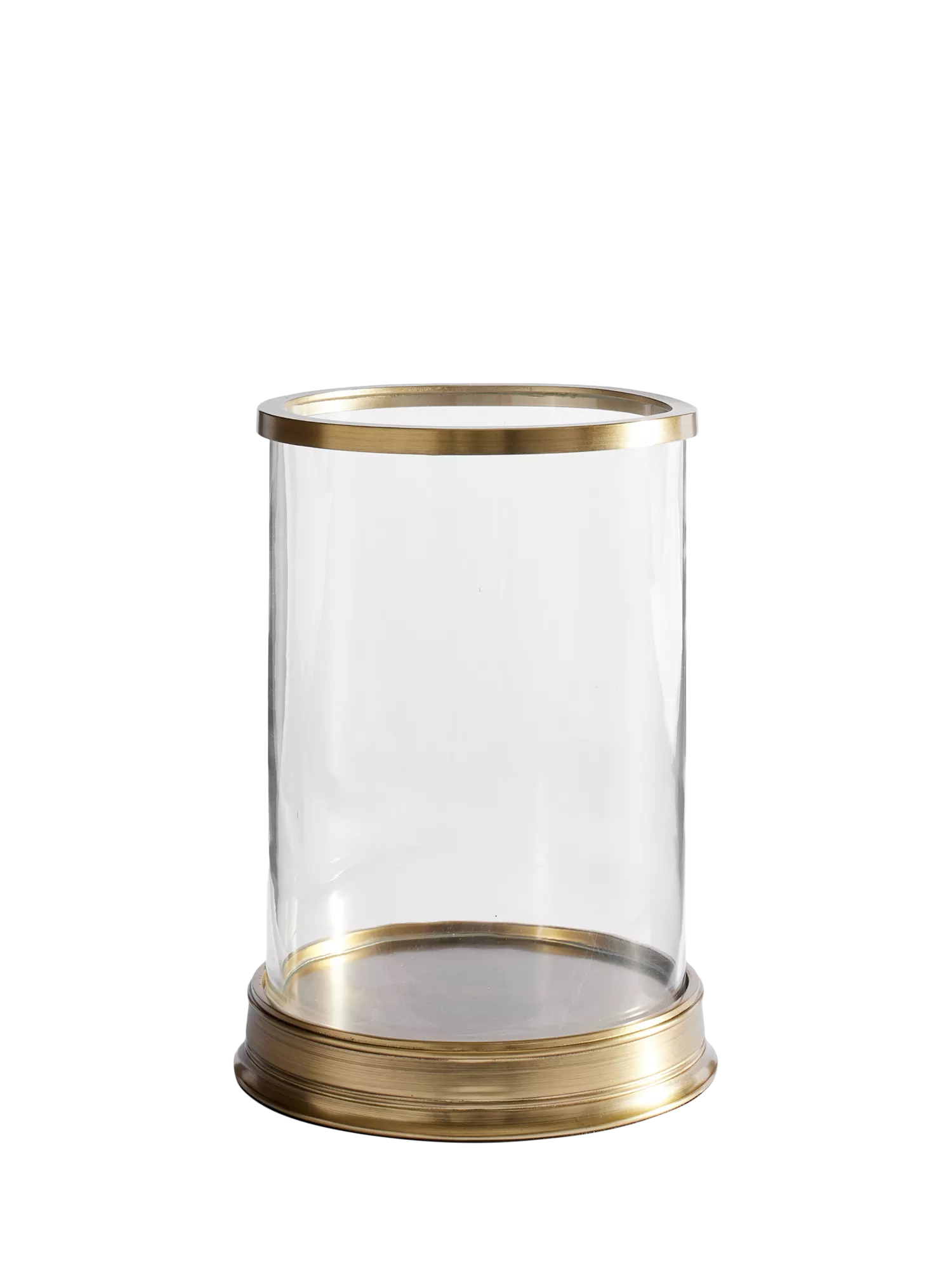 Pottery Barn hurricane candle holder brass (British brand)