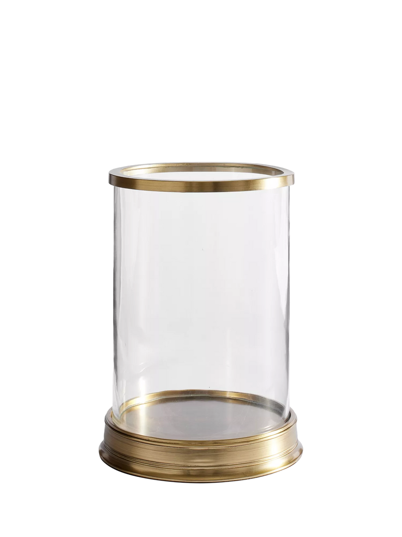 Pottery Barn hurricane candle holder brass (British brand)