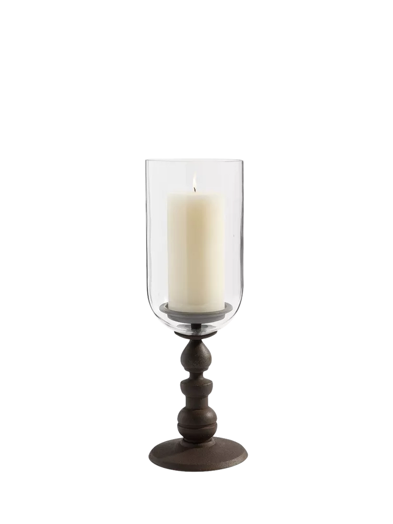 Pottery Barn Napa hurricane candle holder bronze (British brand)