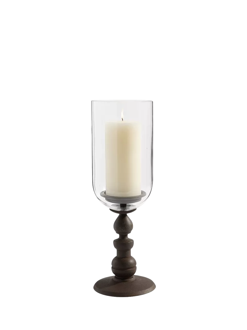 Pottery Barn Napa hurricane candle holder bronze (British brand)