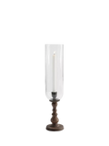 Pottery Barn Napa Hurricane Pillar Candle Holder, Bronze