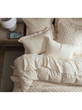 Pottery Barn Belgian flax linen diamond duvet cover King Size, UK version