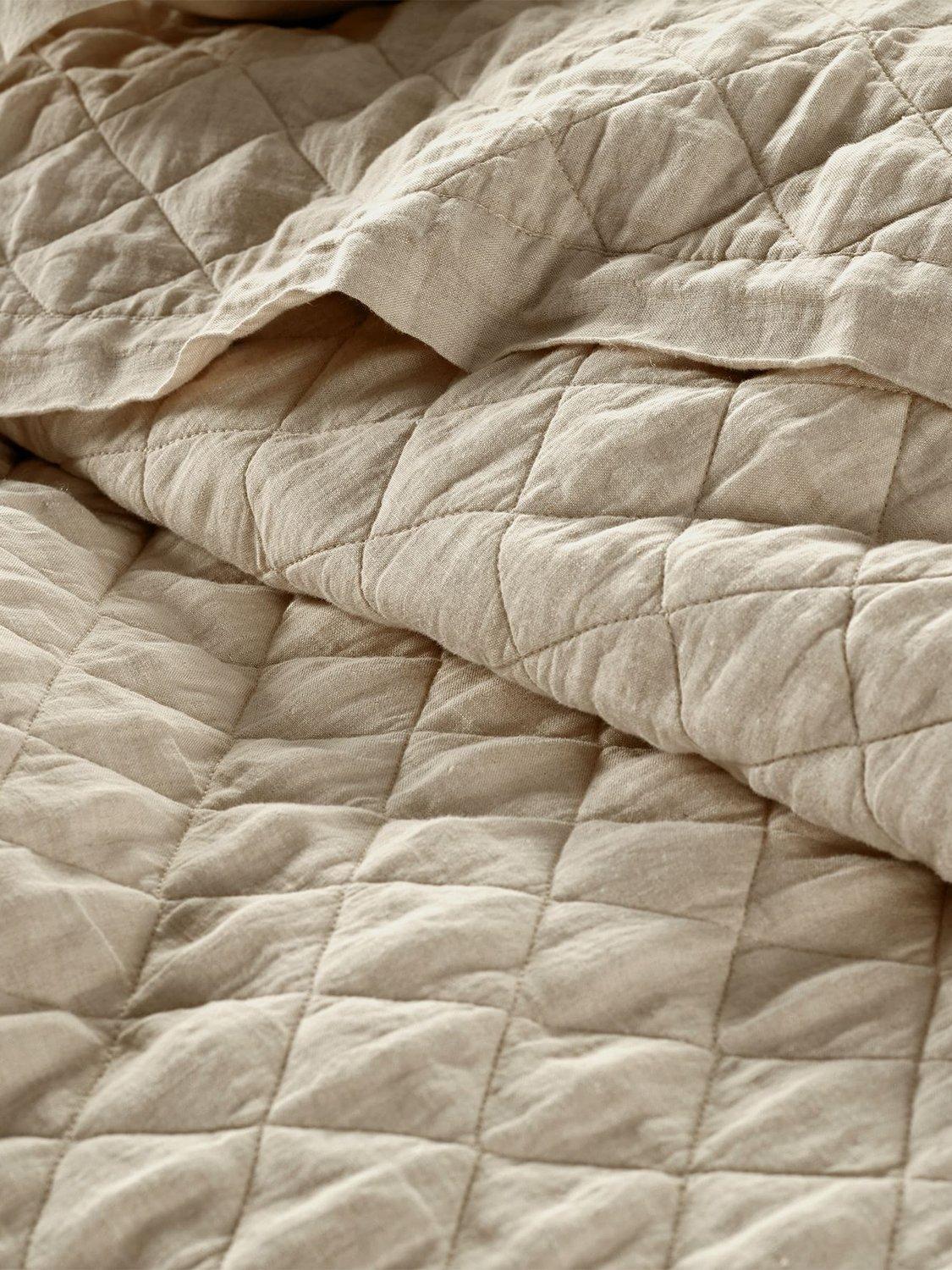 Pottery Barn Belgian flax linen diamond duvet cover King Size, UK version