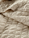 Pottery Barn Belgian flax linen diamond duvet cover King Size, UK version