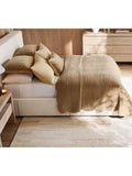 Pottery Barn velvet scallop edge reversible bedspread king size, imported from the UK
