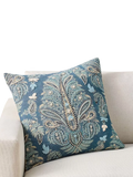 Pottery Barn Harper embroidered cushion cover blue multi 56x56cm - British product
