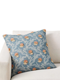 Pottery Barn embroidered cushion cover blue multi 56cm, UK version