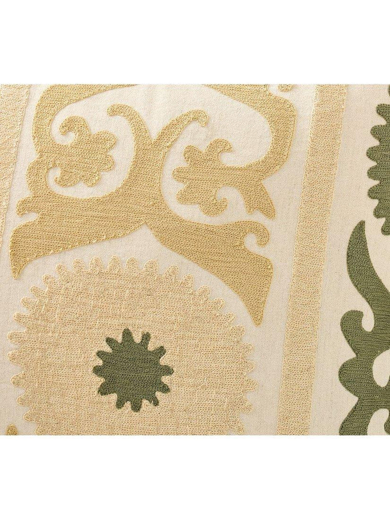 Pottery Barn Oria Suzani lumbar cushion cover Straw/Multi - British product