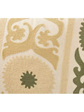 Pottery Barn Oria Suzani lumbar cushion cover Straw/Multi - British product