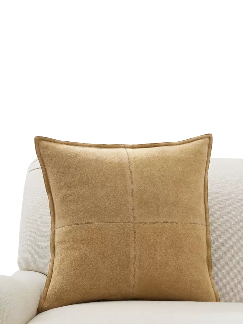 Pottery Barn pieced suede cushion cover 51x51cm - British product