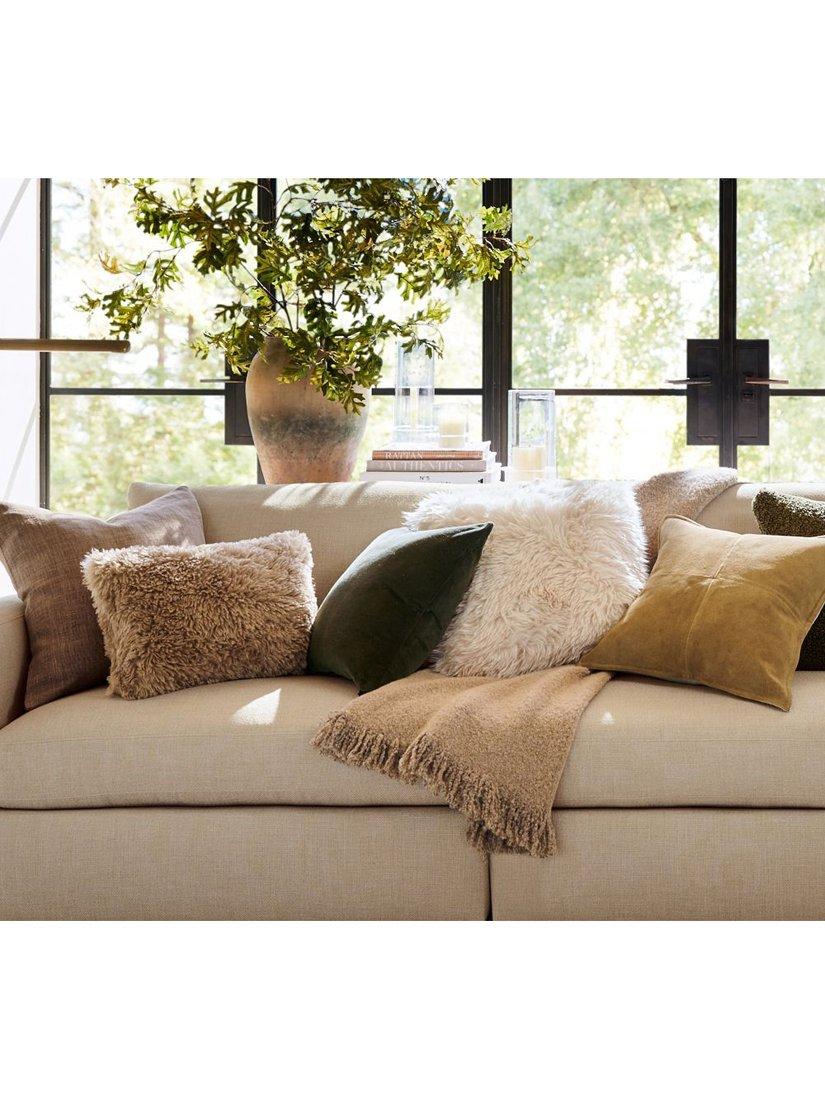 Pottery Barn pieced suede cushion cover 51x51cm - British product