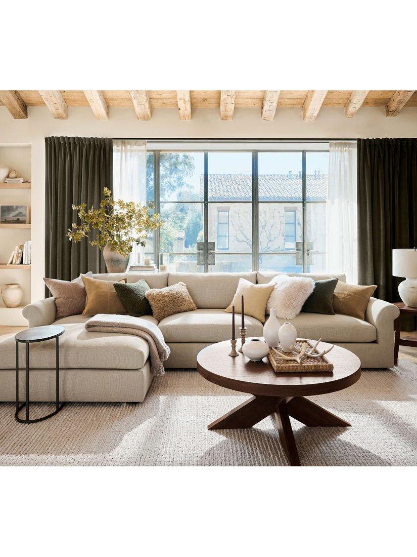 Pottery Barn pieced suede cushion cover 51x51cm - British product