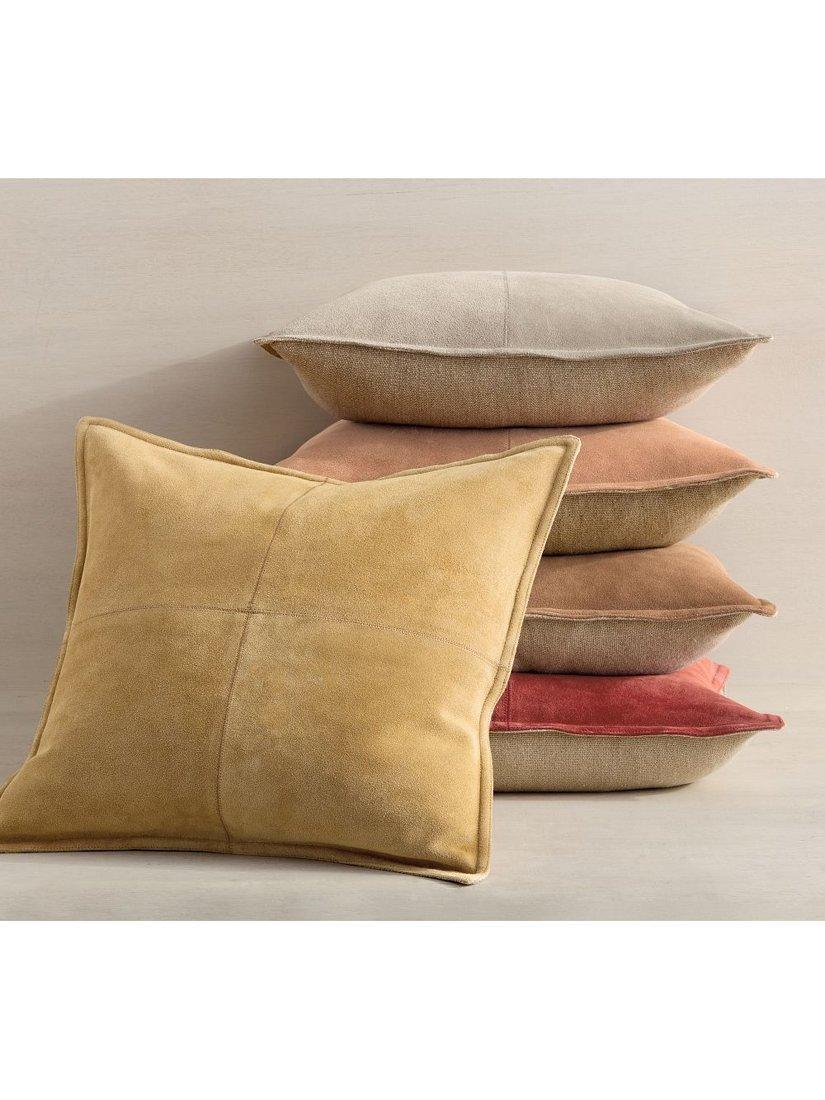 Pottery Barn pieced suede cushion cover 51x51cm - British product