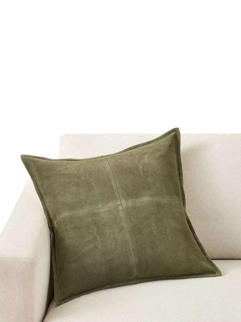 Pottery Barn Pieced Suede Cushion Cover 51cm x 51cm