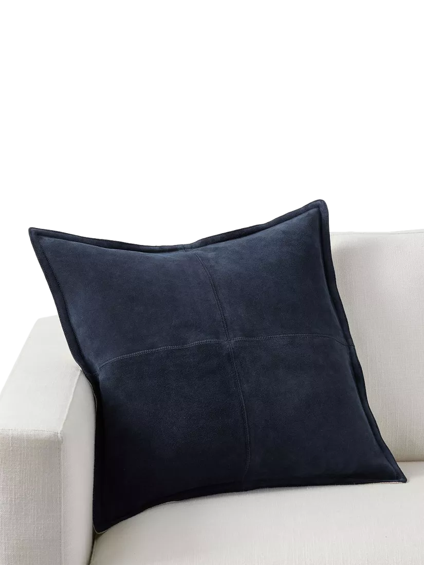 Pottery Barn Pieced Suede Cushion Cover 51cm x 51cm
