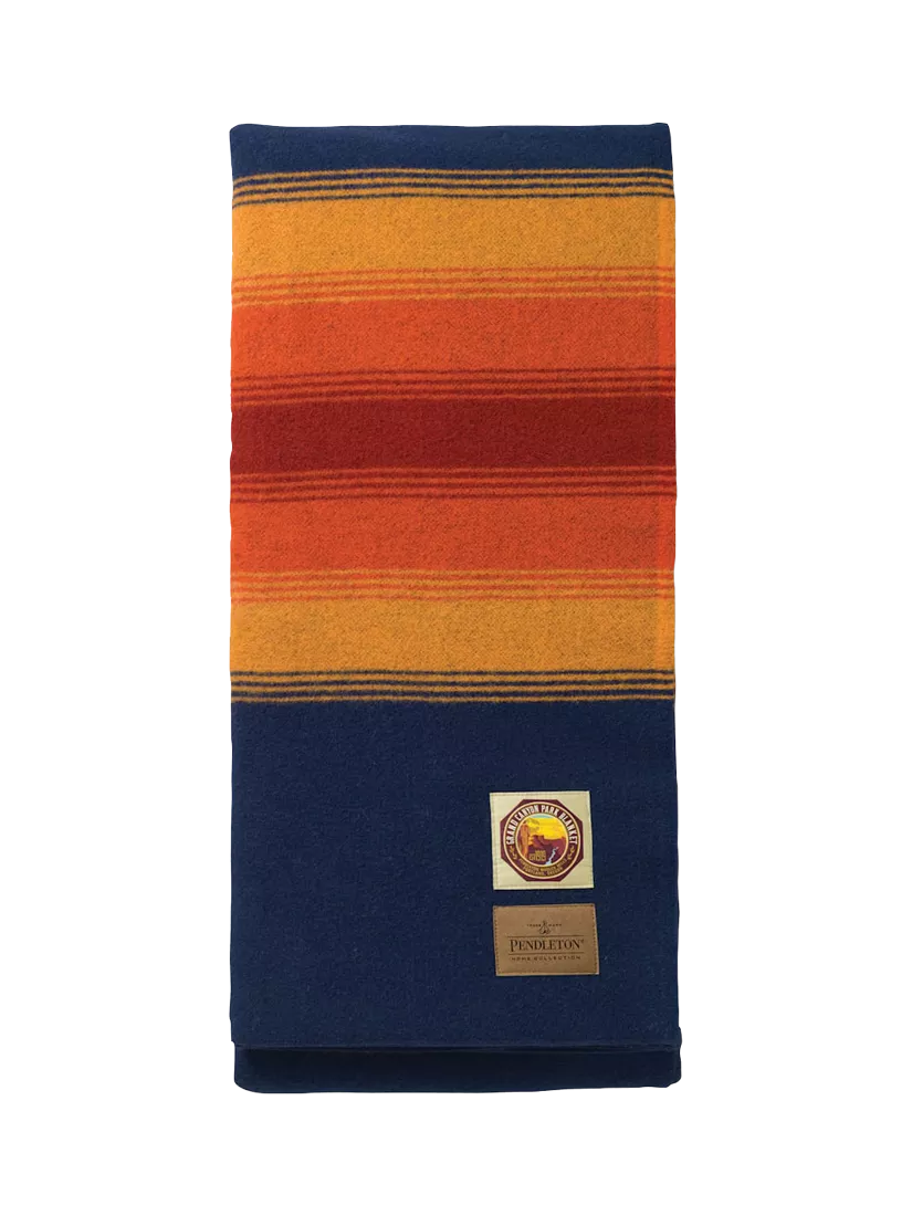Pendleton Grand Canyon Navy wool throw, imported from the UK